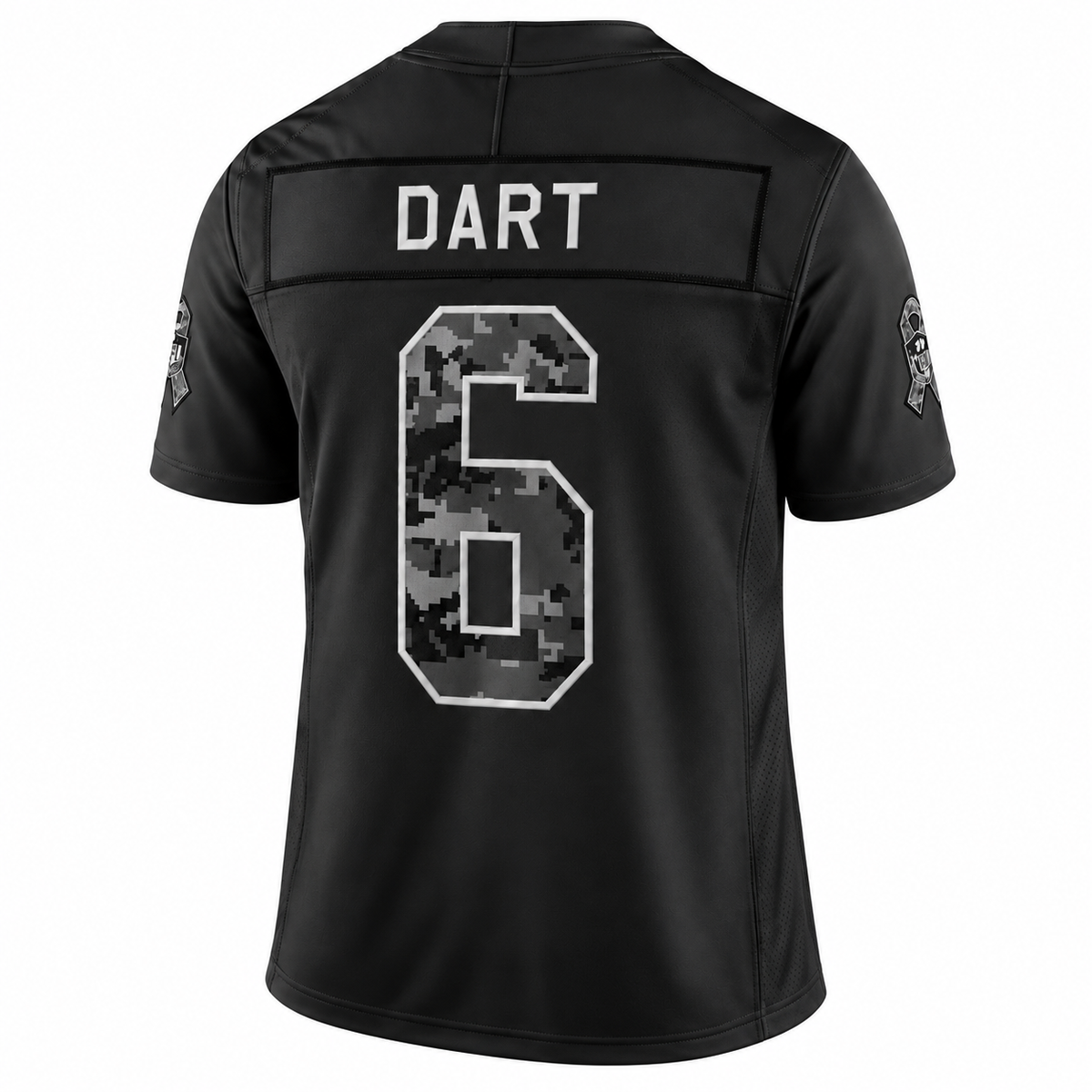 Men’s Jaxson Dart #6 New York Giants Salute to Service Football Fan Jersey – Black