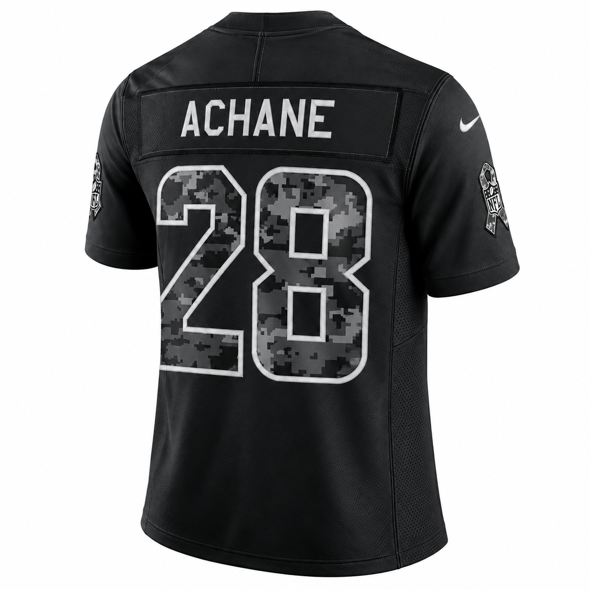 Men’s De’Von Achane #28 Miami Dolphins 2026 Salute to Service Stitched Limited Jersey – Black