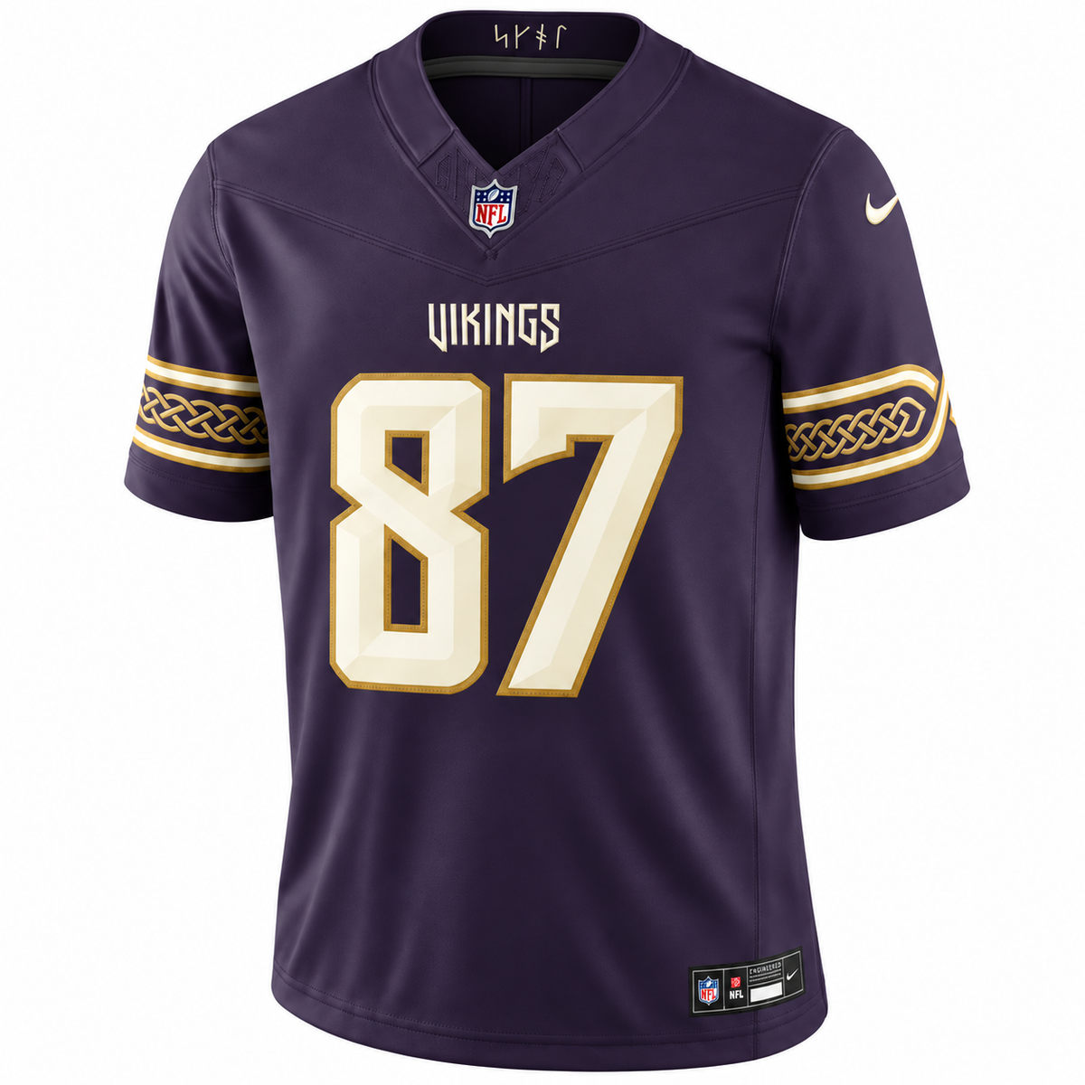 Men’s T.J. Hockenson #87 Minnesota Vikings Purple Rivalries Collection Stitched Limited Jersey
