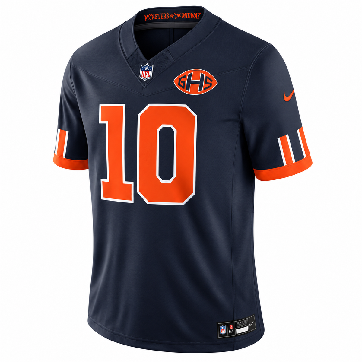 Men's Luther Burden III #10 Navy Chicago Bears 2026 Rivalries Collection Stitched Limited Football Jersey
