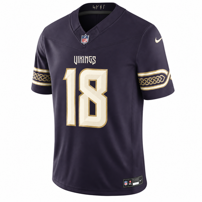 Men’s Justin Jefferson #18 Minnesota Vikings Purple Rivalries Collection Stitched Limited Jersey