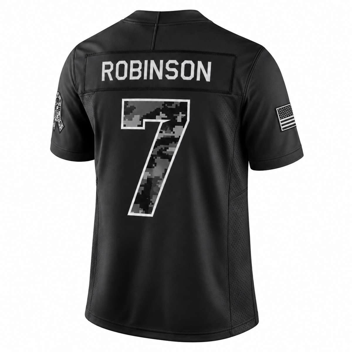 Men’s Bijan Robinson #7 Atlanta Falcons Salute to Service Football Fan Jersey – Black