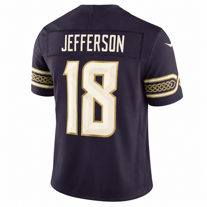 Men’s Justin Jefferson #18 Minnesota Vikings Purple Rivalries Collection Stitched Limited Jersey