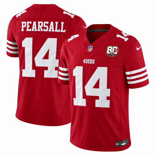 Men's Ricky Pearsall #14 San Francisco 49ers Team Vapor F.U.S.E. Stitched Limited Jersey