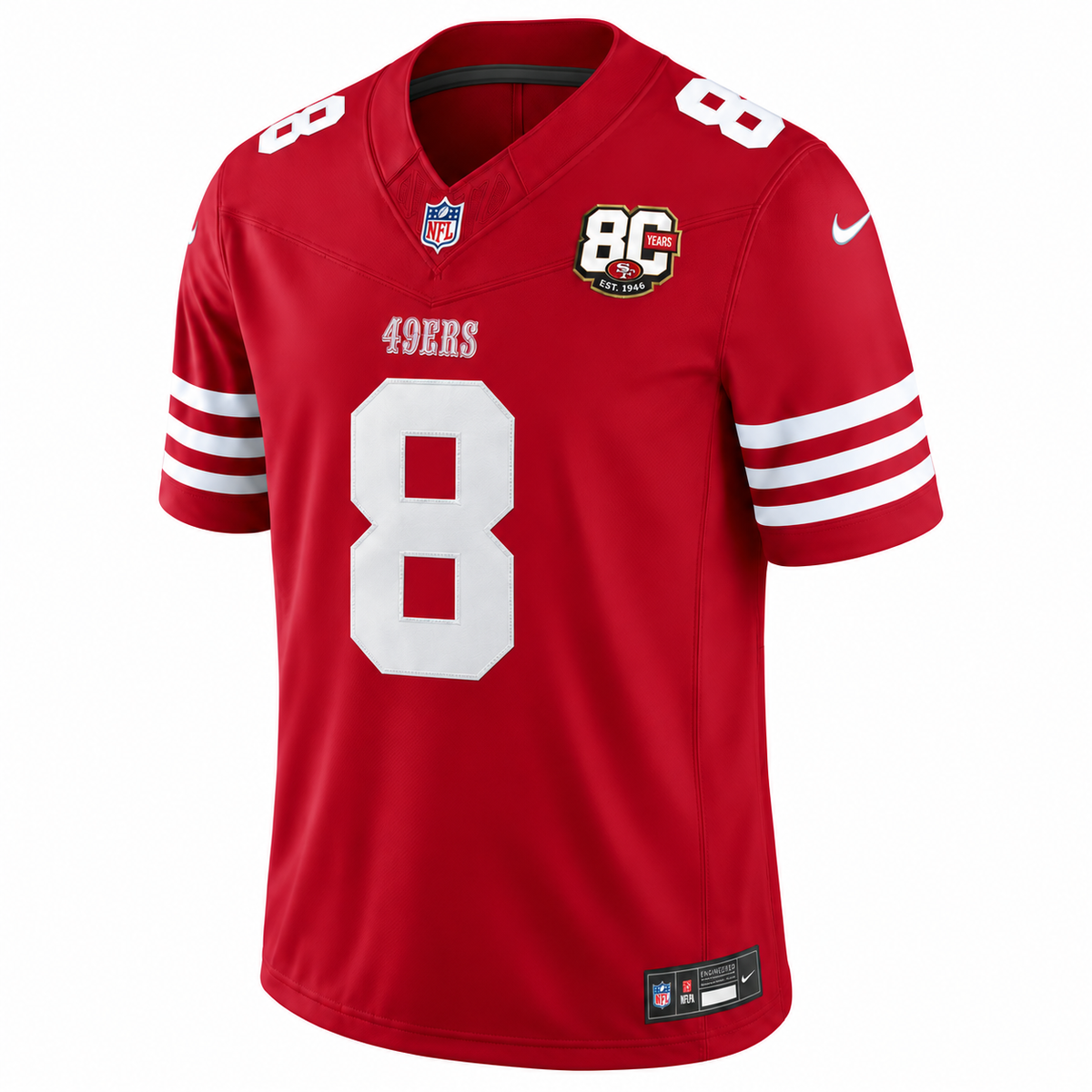 Men's Steve Young #8 San Francisco 49ers Team Vapor F.U.S.E. Stitched Limited Jersey