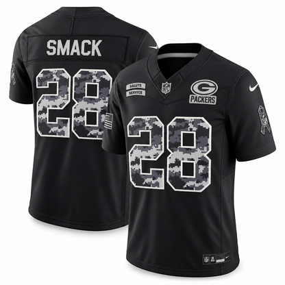 Men's Green Bay Packers 2026 Salute to Service Stitched Limited Jersey - Black