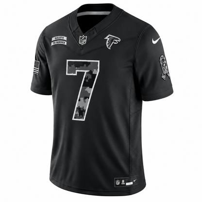 Men’s Bijan Robinson #7 Atlanta Falcons Salute to Service Football Fan Jersey – Black