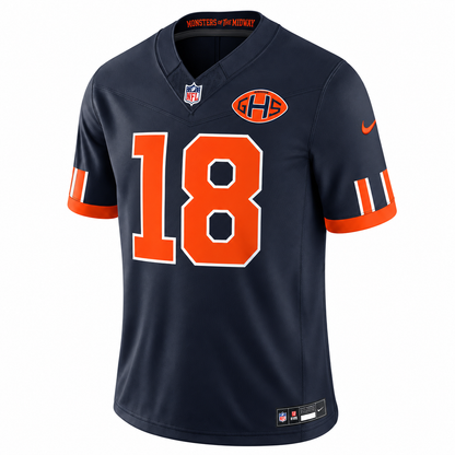 Men's Caleb Williams #18 Navy Chicago Bears 2026 Rivalries Collection Stitched Limited Football Jersey