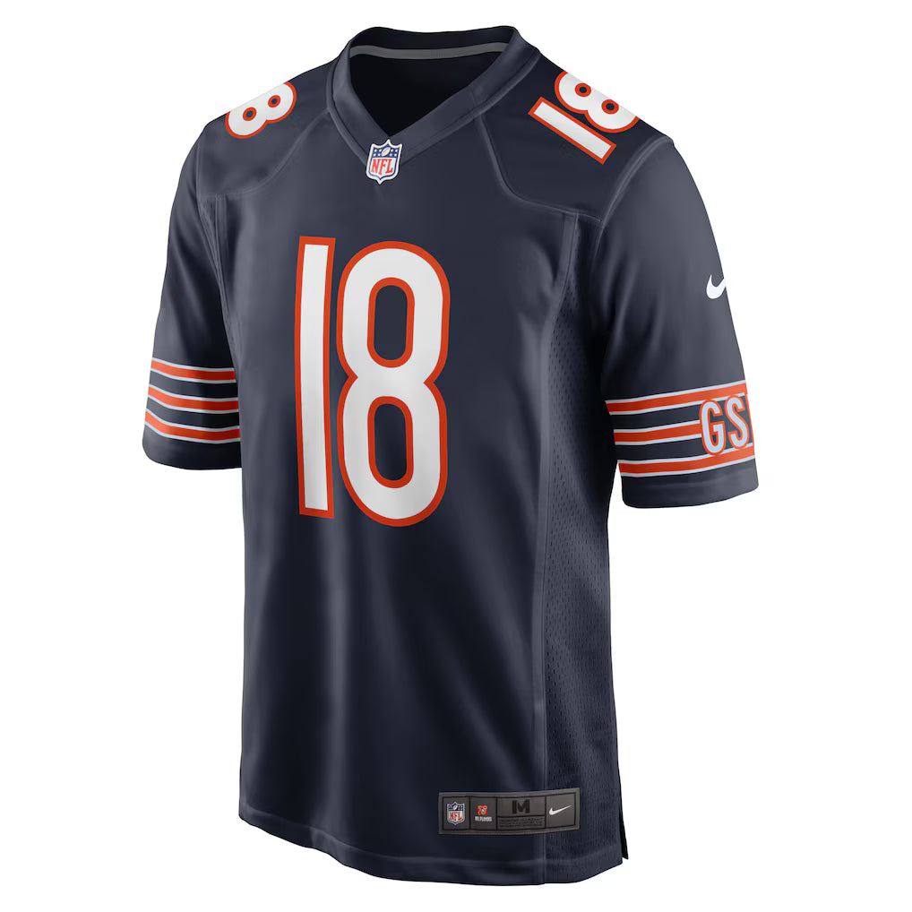 Chicago Bears Home Game Jersey - Navy - Caleb Williams - Mens