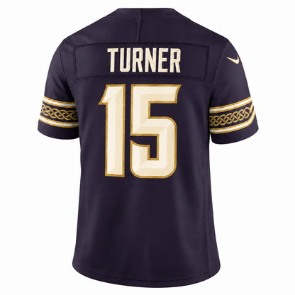 Men’s Dallas Turner #15 Minnesota Vikings Purple Rivalries Collection Stitched Limited Jersey
