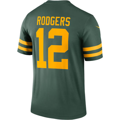 Men's Green Bay Packers Aaron Rodgers Green Alternate Legend Player Performance Top