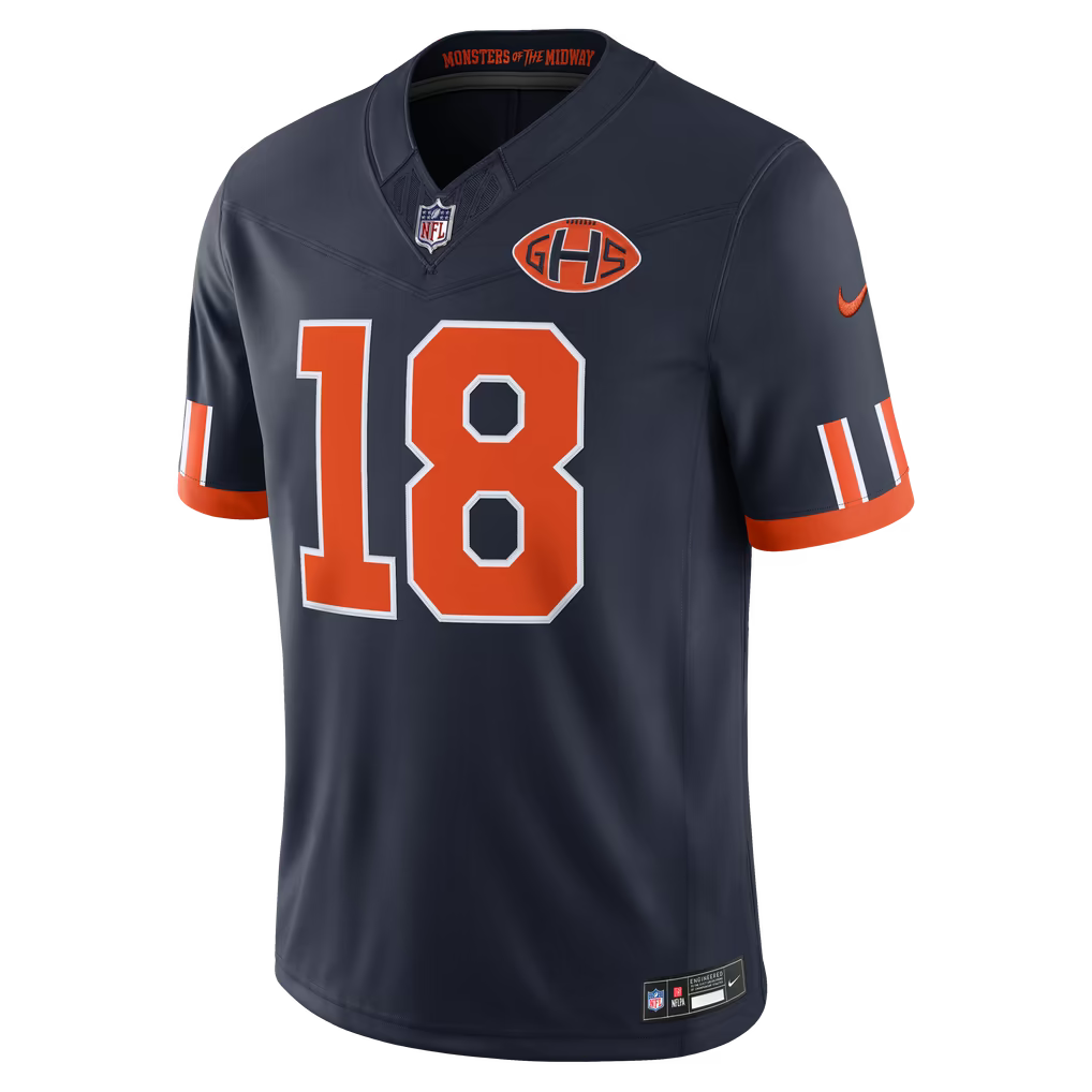 Men's Caleb Williams Chicago Bears 2026 Rivalries Collection Stitched Limited Jersey - Navy