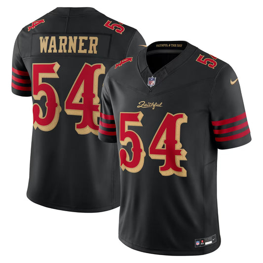 Men's Fred Warner San Francisco 49ers Rivalries Collection Stitched Limited Jersey - Black