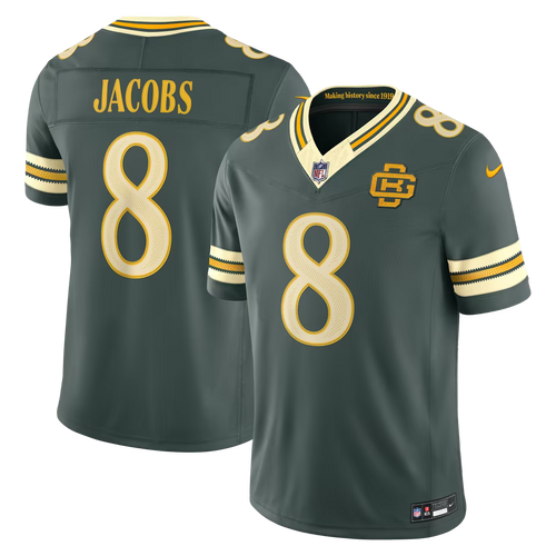 Men's Josh Jacobs Green Bay Packers 2026 Rivalries Collection Stitched Limited Jersey - Green