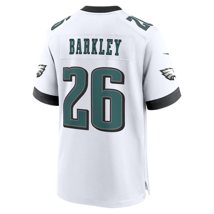 Men's Philadelphia Eagles Saquon Barkley White Game Jersey