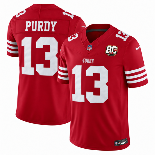 Men's Brock Purdy #13 San Francisco 49ers Team Vapor F.U.S.E. Stitched Limited Jersey