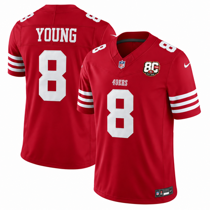 Men's Steve Young #8 San Francisco 49ers Team Vapor F.U.S.E. Stitched Limited Jersey